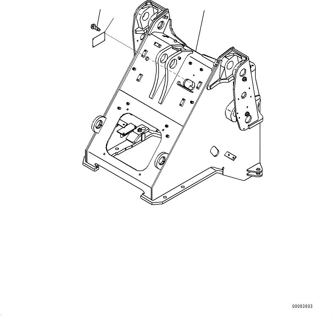 Схема запчастей Komatsu WA320-6 - ПЕРЕДН. РАМА (№78-) ПЕРЕДН. РАМА, С 4-Х СЕКЦИОНН. УПРАВЛЯЮЩ. КЛАПАН