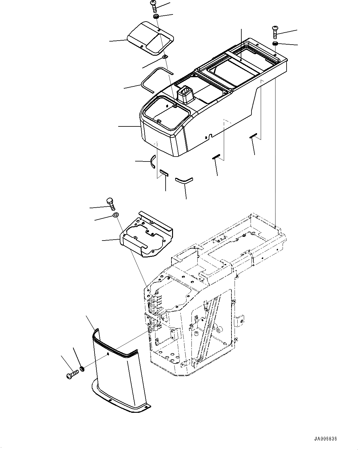 Схема запчастей Komatsu WA320-6 - КОНСОЛЬ, КОНСОЛЬ COVER, ПРАВ. (№788-) КОНСОЛЬ, С MULTI-FUNCTION MONO РЫЧАГ, KOMTRAX