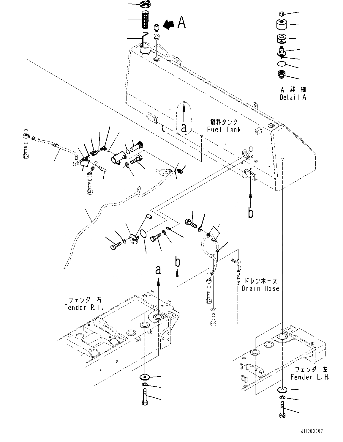Схема запчастей Komatsu D375A-6 - ТОПЛИВН. БАК., КОМПОНЕНТЫ (№-) ТОПЛИВН. БАК.