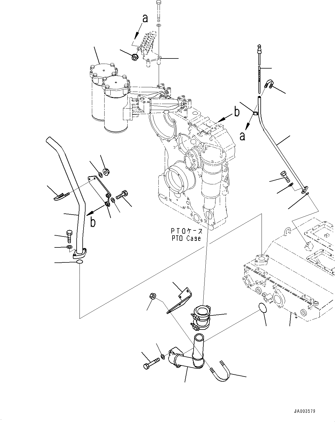Схема запчастей Komatsu D375A-6 - СИЛОВАЯ ПЕРЕДАЧА, ВСАСЫВАЮЩИЙ ПАТРУБОК (№-) СИЛОВАЯ ПЕРЕДАЧА, ДЛЯ MACHINE С VHMS (VHMS)