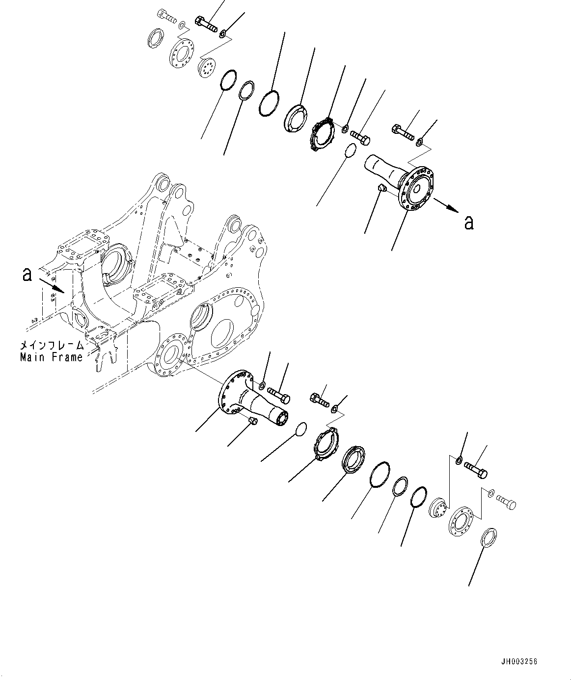 Схема запчастей Komatsu D375A-6 - БАЛКА БАЛАНСИРА И ПОВОРОТН. ШКВОРЕНЬ, ПОВОРОТН. ШКВОРЕНЬ (№-) БАЛКА БАЛАНСИРА И ПОВОРОТН. ШКВОРЕНЬ, ДЛЯ MACHINE С УДЛИНН. ГУСЕНИЧНАЯ РАМА, ДЛЯ ОТВАЛА С ДВОЙН. ПЕРЕКОСОМ