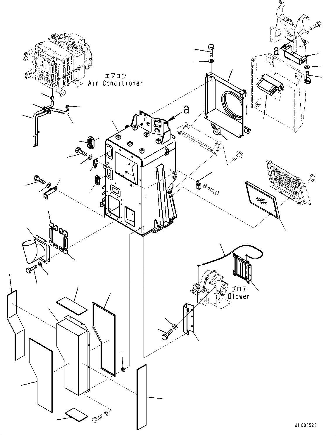 Схема запчастей Komatsu D375A-6 - ПРИБОРНАЯ ПАНЕЛЬ, БЛОК КОНДИЦ. ВОЗДУХА И КОРПУС (№-) ПРИБОРНАЯ ПАНЕЛЬ, MSHA DUST REGULATION ARRANGEMENT