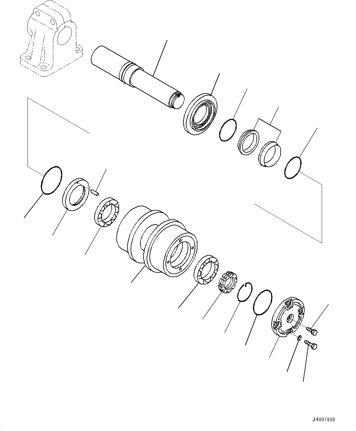 Схема запчастей Komatsu D375A-6 - ГУСЕНИЧНАЯ РАМА, ПОДДЕРЖИВАЮЩИЙ КАТОК, ПРАВ. (№-) ГУСЕНИЧНАЯ РАМА, С ЗАЩИТА ОПОРНЫХ КАТКОВ, ДЛЯ УДЛИНН. ГУСЕНИЧНАЯ РАМА, ОТВАЛ С ДВОЙН. ПЕРЕКОСОМ, ХОЛОДН. AREA СПЕЦ-ЯIFICATION, CHINA