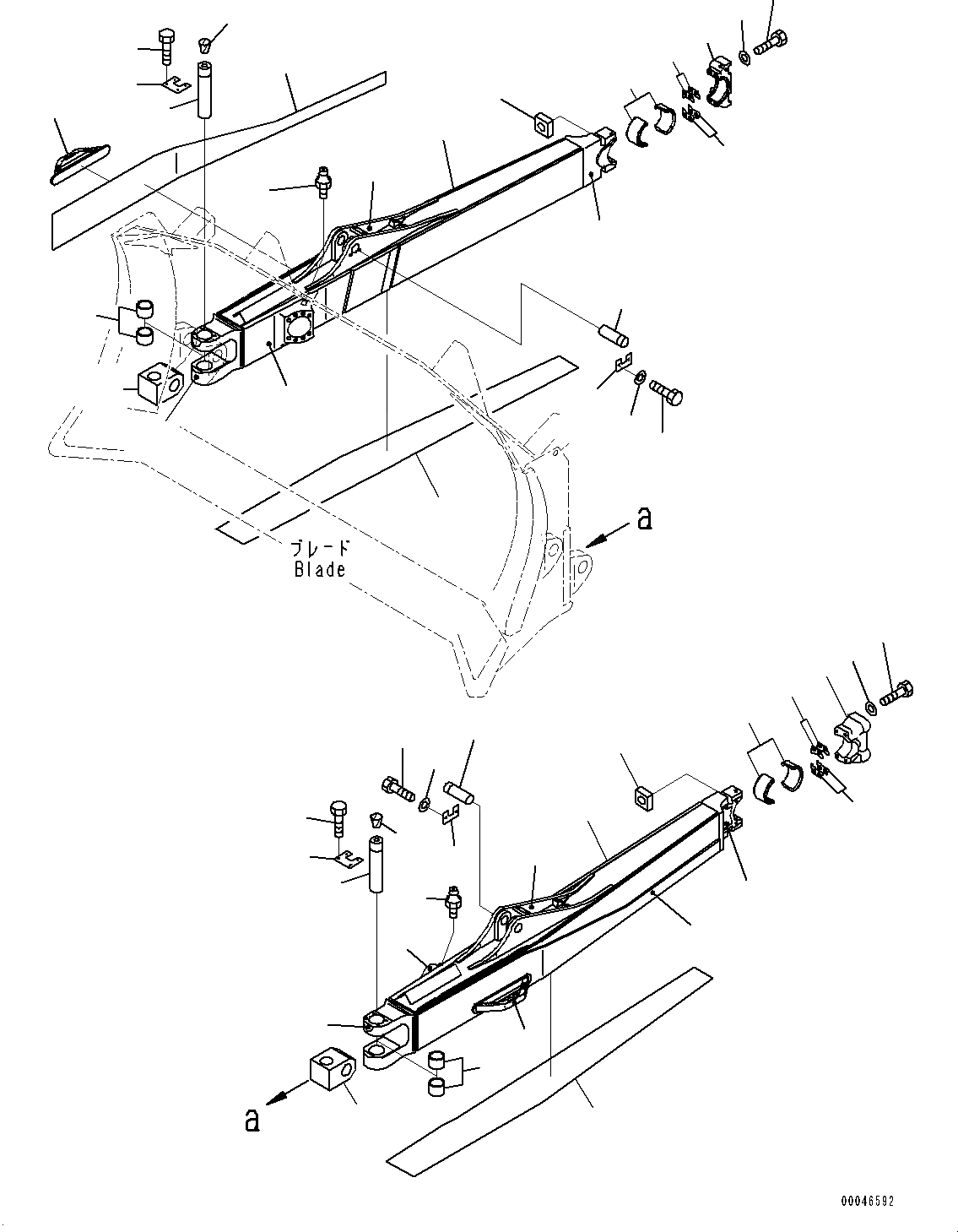 Схема запчастей Komatsu D375A-6 - DOZER РАМА, РАМА (№-) DOZER РАМА, ОТВАЛ С ДВОЙН. ПЕРЕКОСОМ