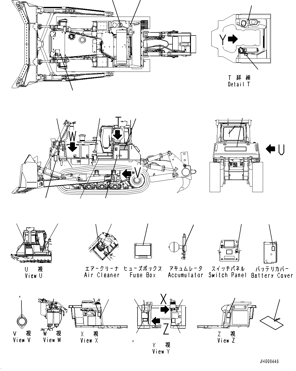 Схема запчастей Komatsu D375A-6 - МАРКИРОВКА (№-) МАРКИРОВКА, АНГЛ., TEXT ТИП, EPA REGULATIONS TPEM ИЛИ CANADA EPA REGULATIONS TPEM