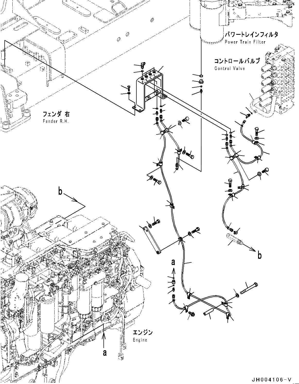Схема запчастей Komatsu D375A-6 - LIVE МАСЛ. SAMPLING (№-) LIVE МАСЛ. SAMPLING