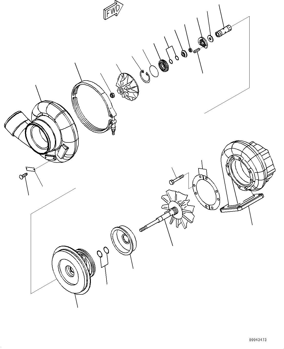 Схема запчастей Komatsu SAA6D170E-5E - ТУРБОНАГНЕТАТЕЛЬ, ВНУТР. ЧАСТИ (№7-) ТУРБОНАГНЕТАТЕЛЬ, МОРОЗОУСТОЙЧИВ. СПЕЦИФ-Я (-DEG C)