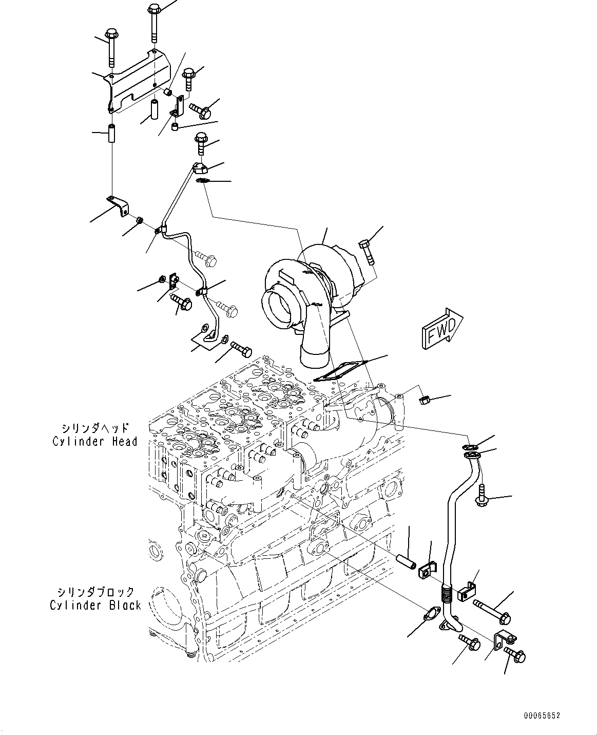 Схема запчастей Komatsu SAA6D170E-5E - ТУРБОНАГНЕТАТЕЛЬ, КРЕПЛЕНИЕ И СМАЗКА (№7-) ТУРБОНАГНЕТАТЕЛЬ, МОРОЗОУСТОЙЧИВ. СПЕЦИФ-Я (-DEG C)