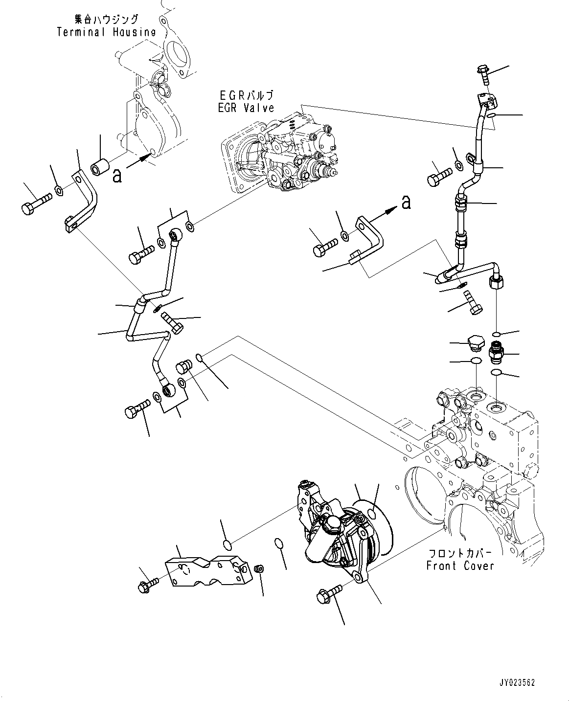 Схема запчастей Komatsu SAA6D170E-5E - ВЫПУСКН. GAS RE-CIRCULATION (EGR) КЛАПАН, (/) (№7-) ВЫПУСКН. GAS RE-CIRCULATION (EGR) КЛАПАН
