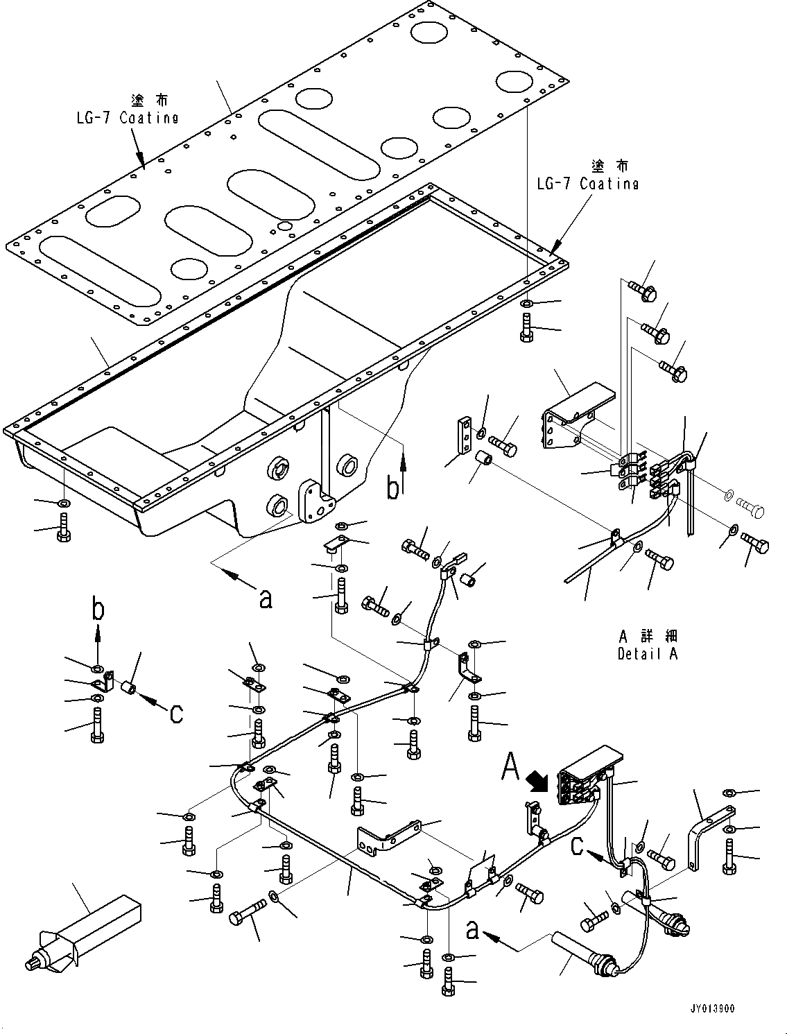 Схема запчастей Komatsu SAA6D170E-5E - ПОДДОН ДВИГ-ЛЯ, (/) (№77-) ПОДДОН ДВИГ-ЛЯ, МАСЛ. И ХЛАДАГЕНТ БЫСТР. ЗАПРАВ., С ДАТЧИК УР-НЯ МАСЛА, ДЛЯ VHMS БЕЗ ORB И БЕЗ CGC, VHMS И ORB,