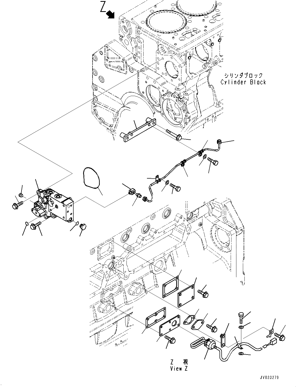 Схема запчастей Komatsu SAA6D170E-5E - ЭЛЕМЕНТЫ БЛОКА ЦИЛИНДРОВ, (/) (№97-) ЭЛЕМЕНТЫ БЛОКА ЦИЛИНДРОВ, ДЛЯ EXTREME ХОЛОДН. AREA СПЕЦ-ЯIFICATION (- DEG C), ДВИГАТЕЛЬ PRE-СМАЗКА СИСТЕМА