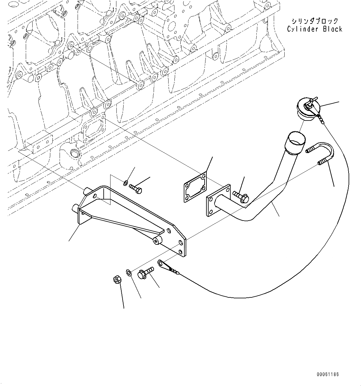 Схема запчастей Komatsu SAA6D170E-5E - ДВИГАТЕЛЬ МАСЛОНАЛИВНОЙ ПАТРУБОК (№7-) ДВИГАТЕЛЬ МАСЛОНАЛИВНОЙ ПАТРУБОК
