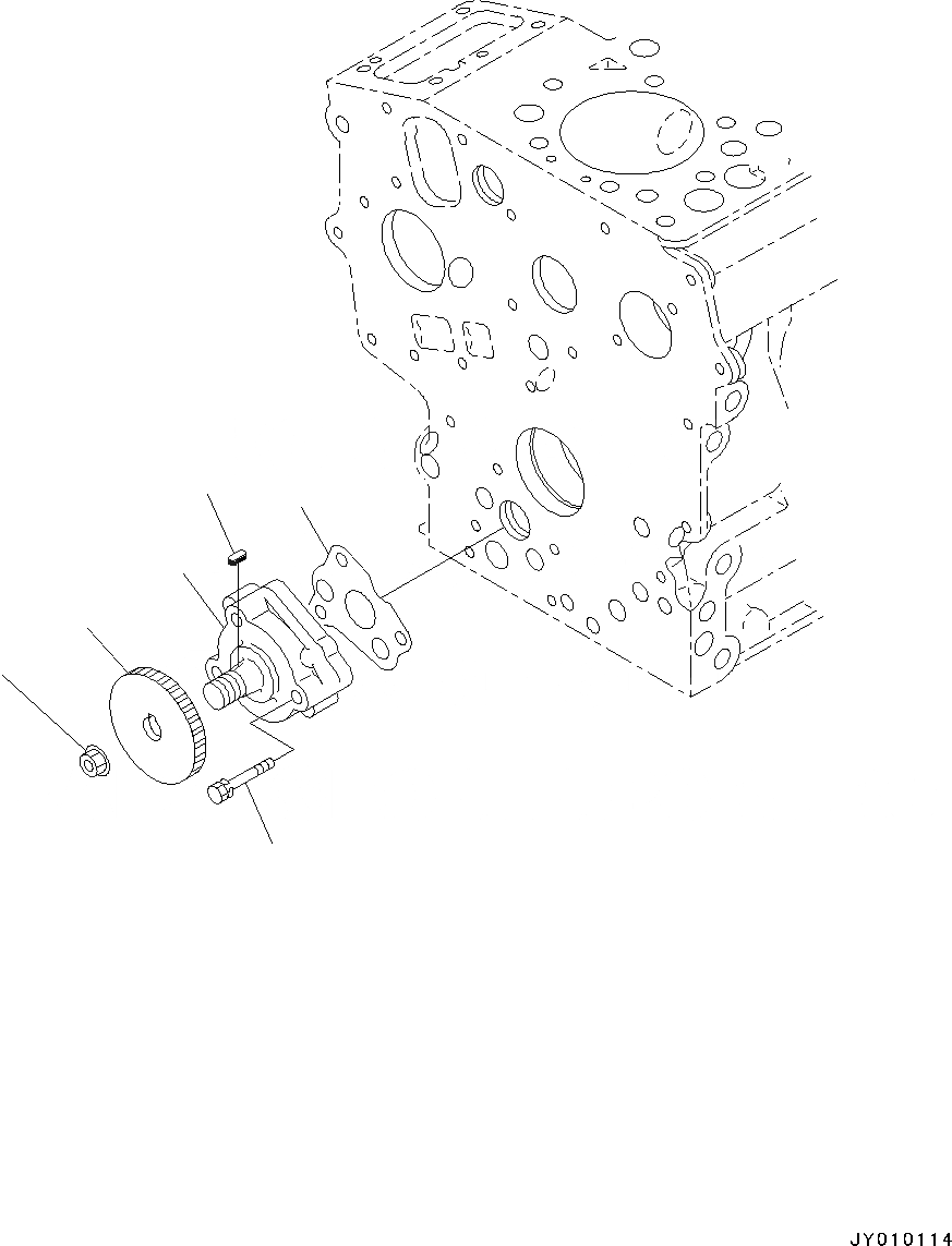 Схема запчастей Komatsu 3D67E-2A - ДВИГАТЕЛЬ, ОДИНОЧН. ЭЛЕМЕНТ ТИП, МАСЛ. НАСОС (№8A7-) ДВИГАТЕЛЬ, ОДИНОЧН. ЭЛЕМЕНТ ТИП