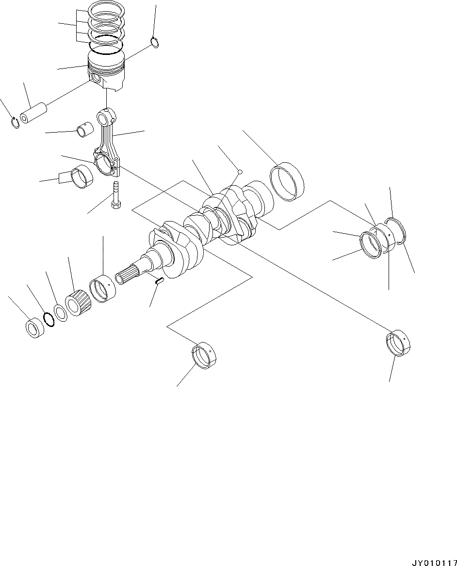 Схема запчастей Komatsu 3D67E-2A - ДВИГАТЕЛЬ, ОДИНОЧН. ЭЛЕМЕНТ ТИП, ПОРШЕНЬ И КОЛЕНВАЛ (№8A7-) ДВИГАТЕЛЬ, ОДИНОЧН. ЭЛЕМЕНТ ТИП