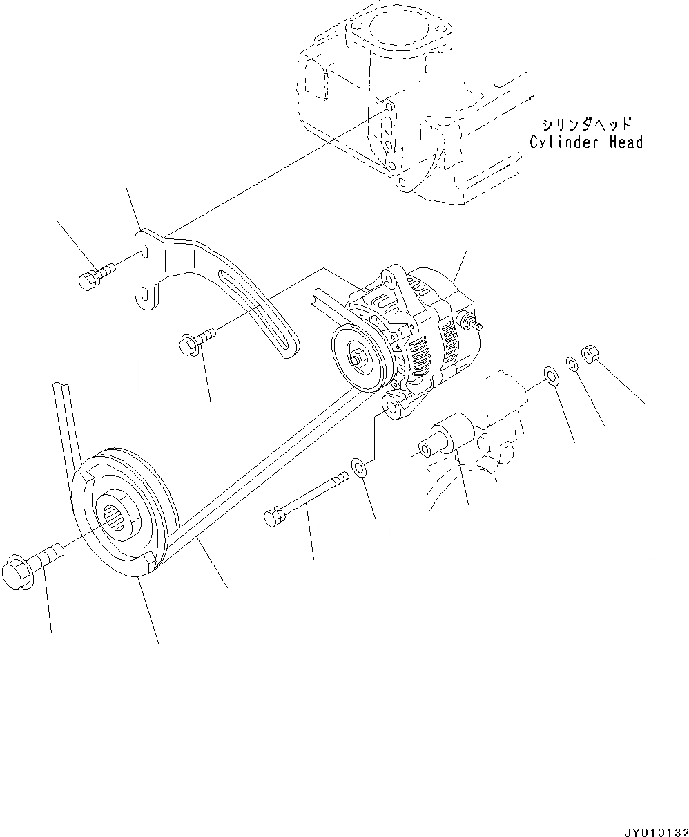Схема запчастей Komatsu 3D67E-2A - ДВИГАТЕЛЬ, ОДИНОЧН. ЭЛЕМЕНТ ТИП, ГЕНЕРАТОР И ШКИВ (№8A7-) ДВИГАТЕЛЬ, ОДИНОЧН. ЭЛЕМЕНТ ТИП