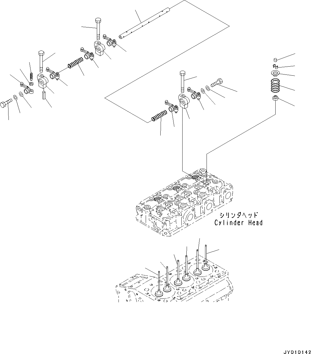Схема запчастей Komatsu 3D67E-2A - ДВИГАТЕЛЬ, ОДИНОЧН. ЭЛЕМЕНТ ТИП, КЛАПАН И КОРОМЫСЛО (№8A7-) ДВИГАТЕЛЬ, ОДИНОЧН. ЭЛЕМЕНТ ТИП