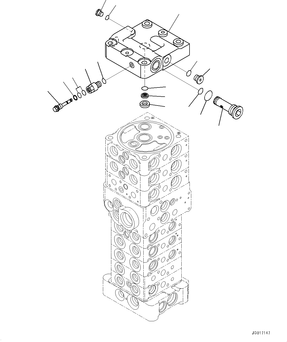 Схема запчастей Komatsu PC78UU-8 - УПРАВЛЯЮЩ. КЛАПАН, ВНУТР. ЧАСТИ (/8) (№-) УПРАВЛЯЮЩ. КЛАПАН, ДЛЯ MACHINE С MULTI ОТВАЛ