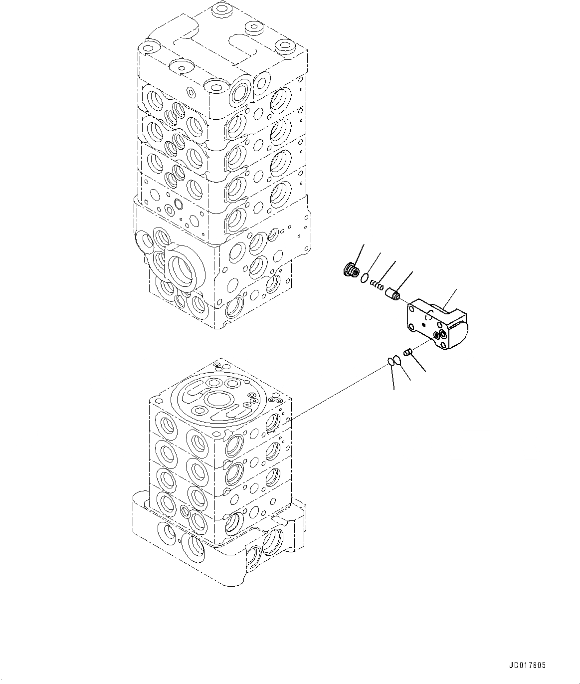 Схема запчастей Komatsu PC78UU-8 - УПРАВЛЯЮЩ. КЛАПАН, ВНУТР. ЧАСТИ (8/) (№-) УПРАВЛЯЮЩ. КЛАПАН, С -ДОПОЛН. АКТУАТОР ТРУБЫ, ДЛЯ MACHINE С MULTI ОТВАЛ