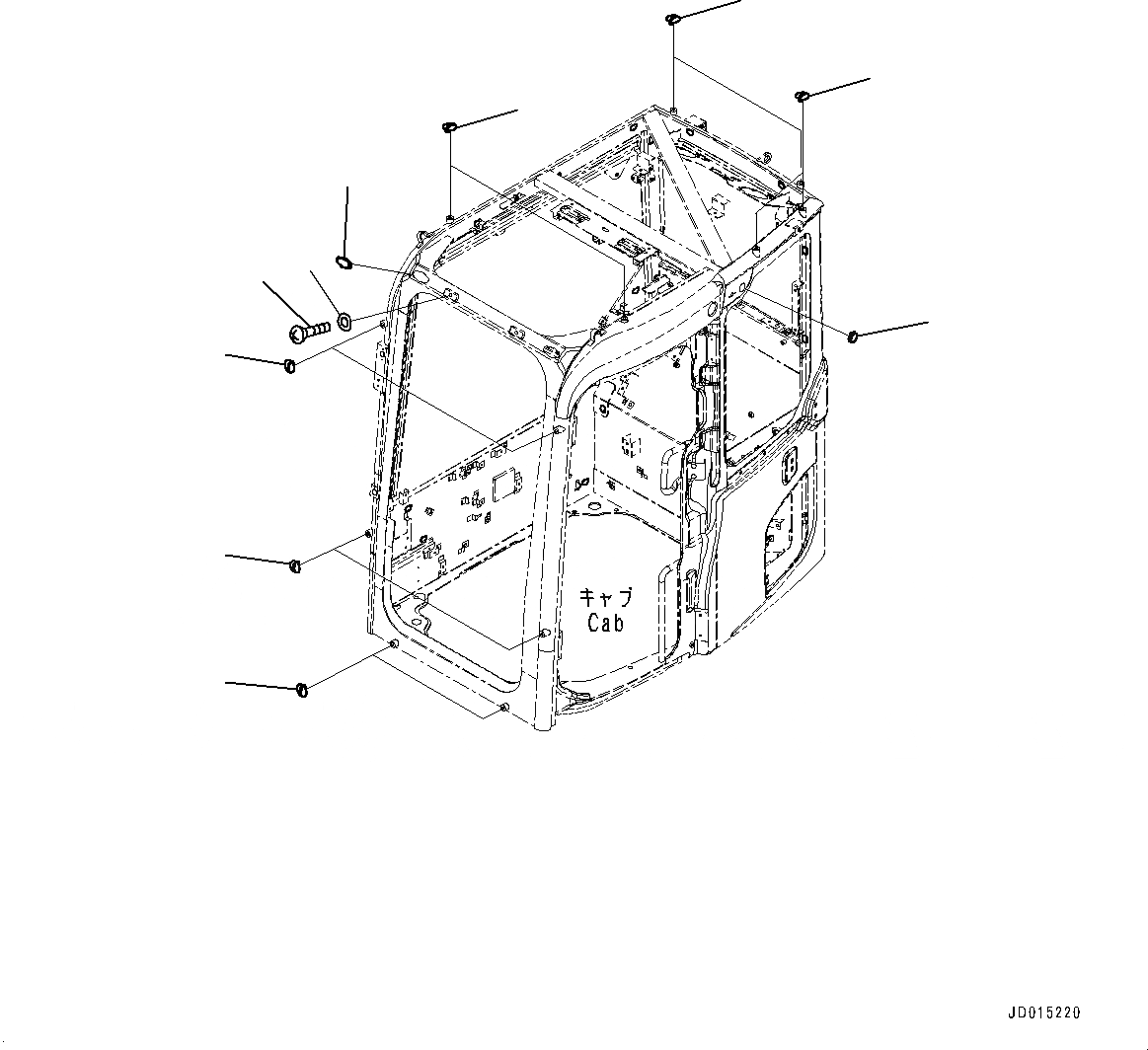 Схема запчастей Komatsu PC78UU-8 - КАБИНА, ЗАГЛУШКА (№-) КАБИНА, ДЛЯ MACHINE С KOMTRAX