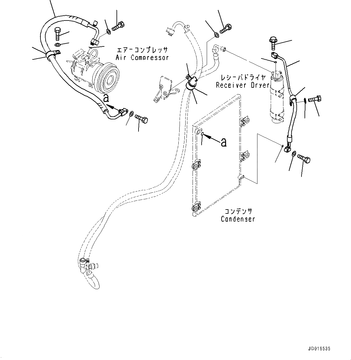 Схема запчастей Komatsu PC78UU-8 - БЛОК КОНДИЦИОНЕРА, ТРУБКИ КОНДИЦИОНЕРА (№-) БЛОК КОНДИЦИОНЕРА