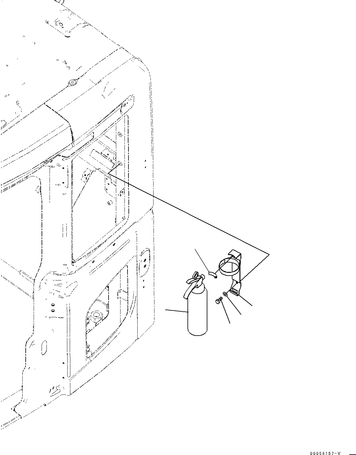 Схема запчастей Komatsu PC78UU-8 - ОГНЕТУШИТЕЛЬ (№-) ОГНЕТУШИТЕЛЬ, АНГЛ.