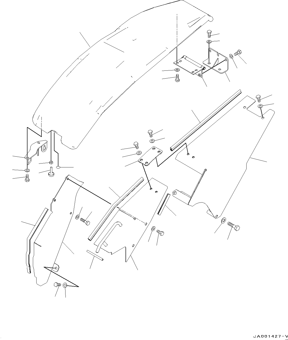 Схема запчастей Komatsu PC78UU-8 - ПЕРЕДН. COVER, ГИДР. БАК. КРЫШКА(№-) ПЕРЕДН. COVER, ДЛЯ MACHINE БЕЗ ДОПОЛН. АКТУАТОР ТРУБЫ
