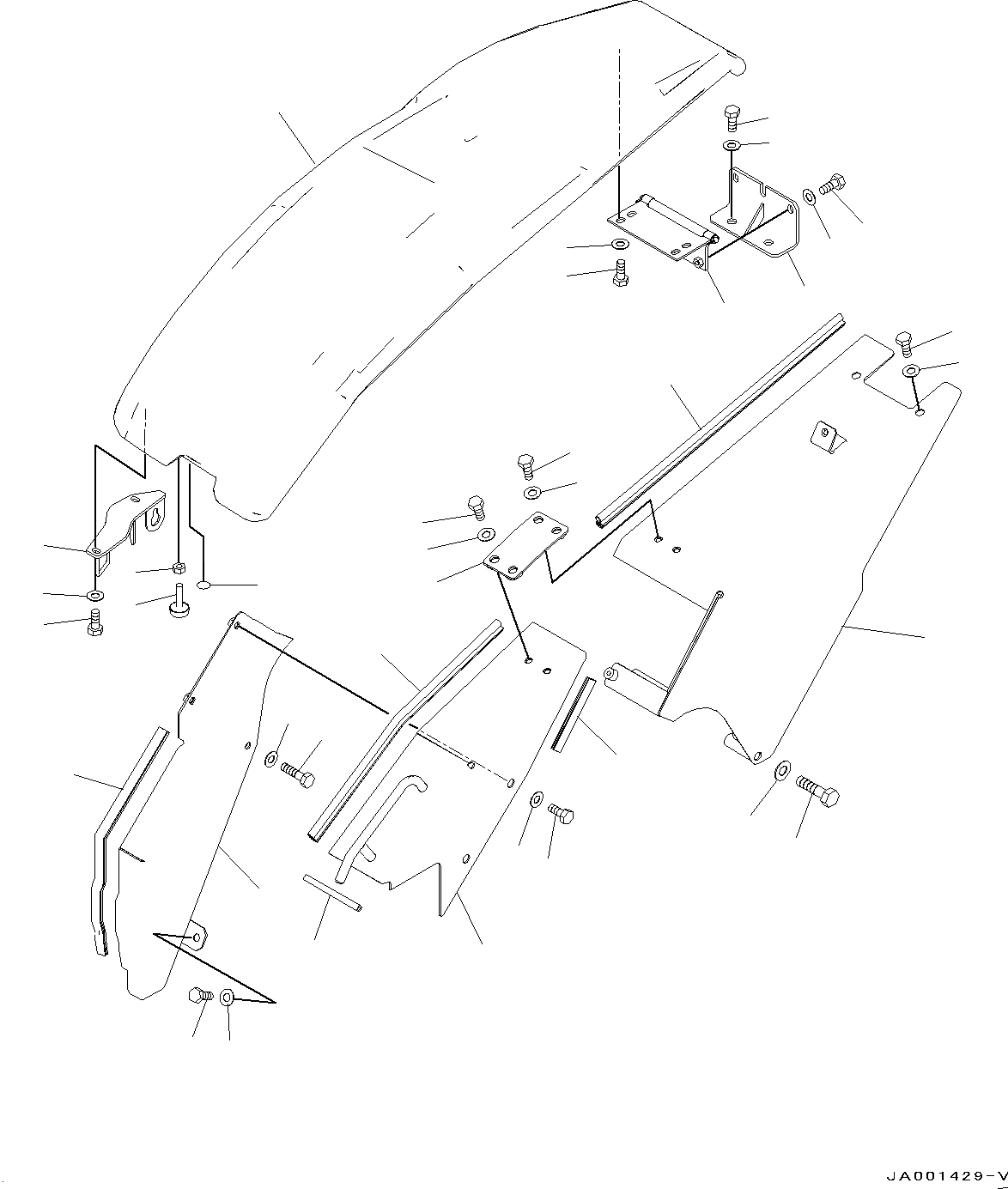 Схема запчастей Komatsu PC78UU-8 - ПЕРЕДН. COVER, ГИДР. БАК. КРЫШКА(№-) ПЕРЕДН. COVER, С -ДОПОЛН. АКТУАТОР ТРУБЫ