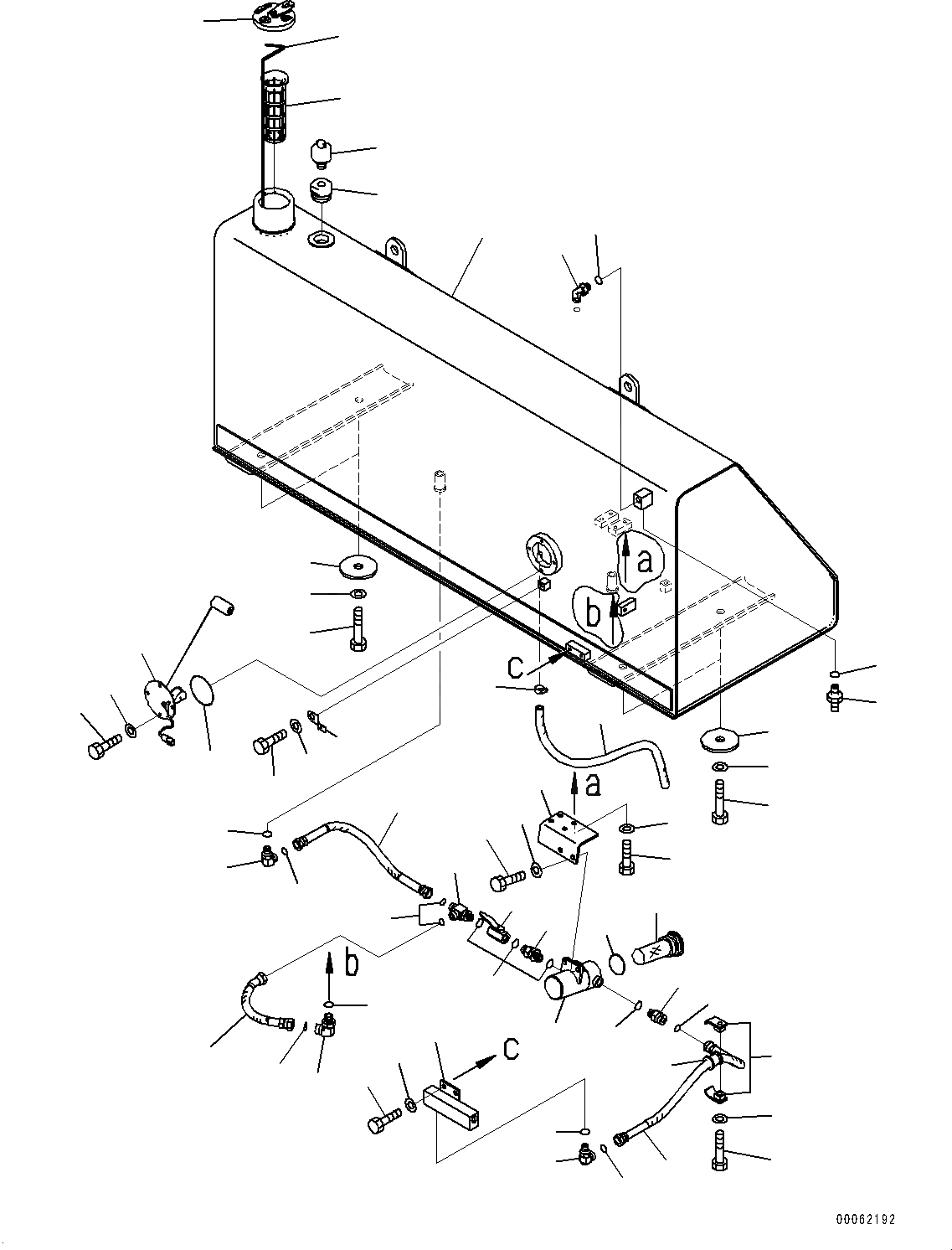 Схема запчастей Komatsu D275A-5R - ТОПЛИВН. БАК. (№-) ТОПЛИВН. БАК.