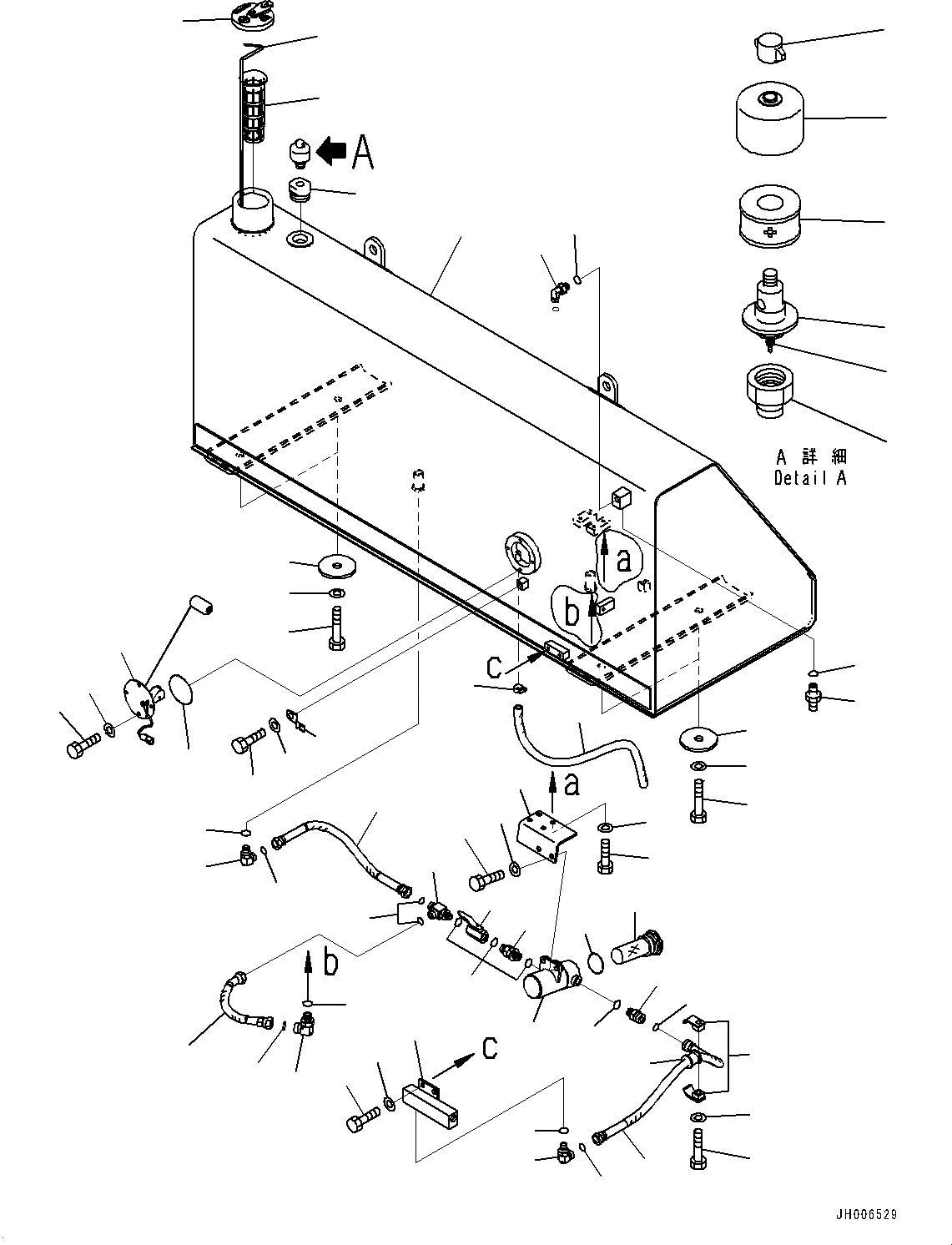 Схема запчастей Komatsu D275A-5R - ТОПЛИВН. БАК. (№-) ТОПЛИВН. БАК.
