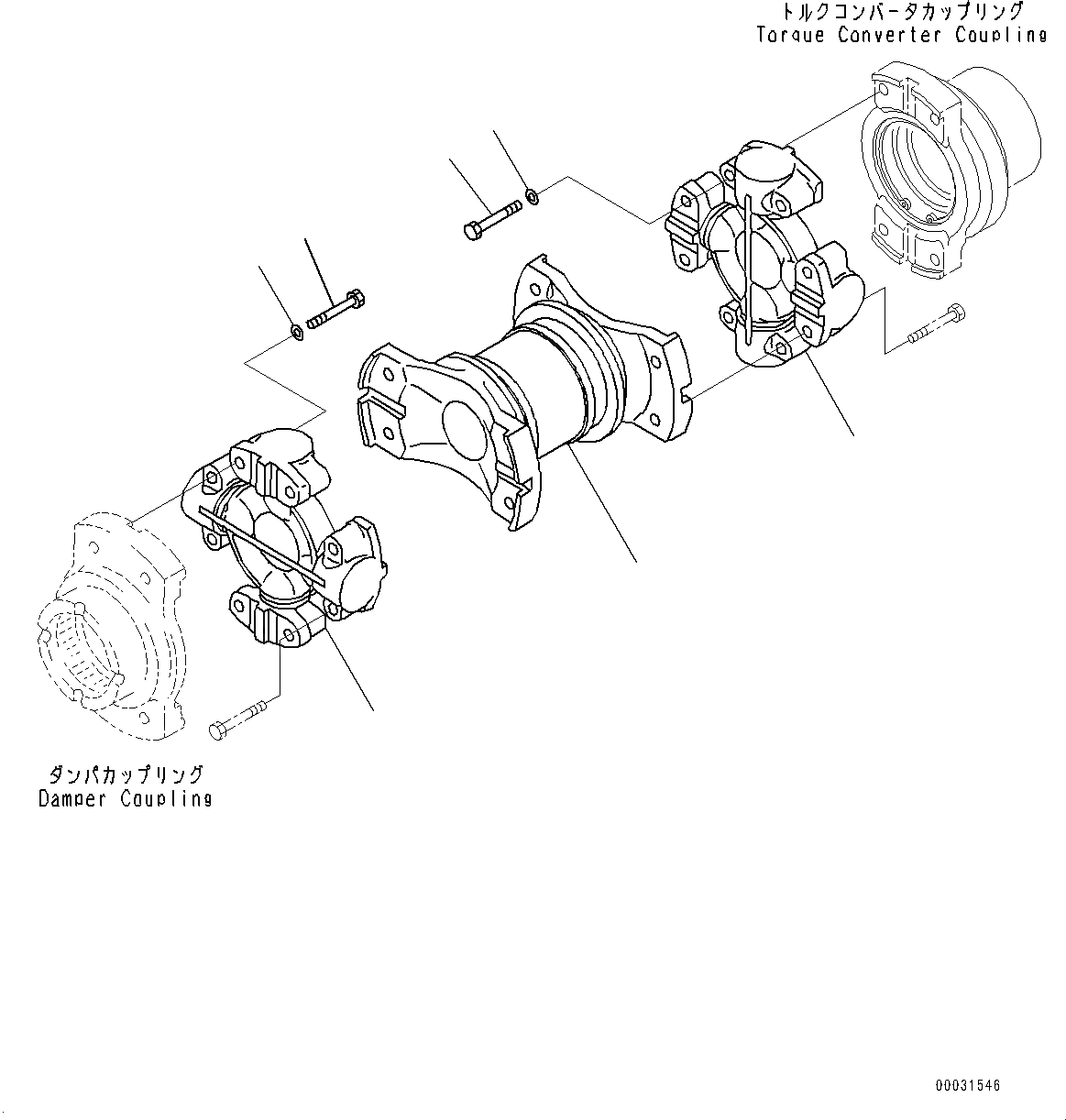Схема запчастей Komatsu D275A-5R - КРЕСТОВИНА (№-) КРЕСТОВИНА