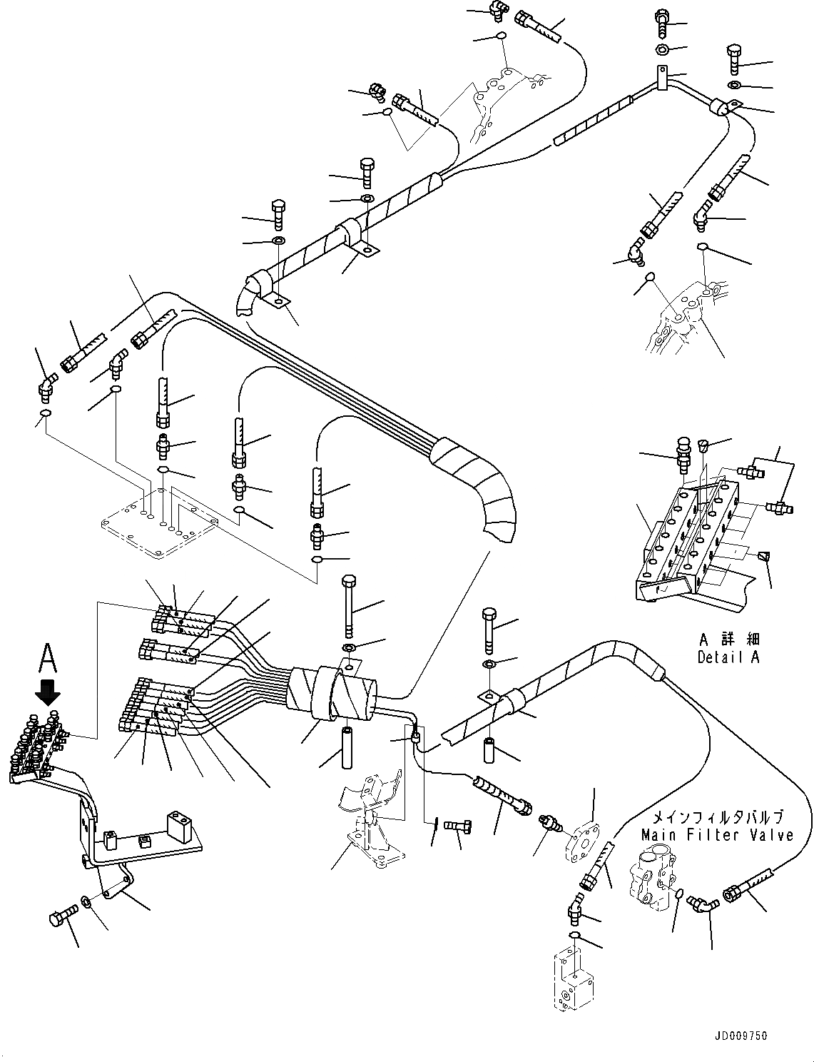 Схема запчастей Komatsu PC750LC-6K-01 - СИЛОВАЯ ПЕРЕДАЧА, КОНЦЕНТР. ТРУБЫ (№-) СИСТЕМА ОХЛАЖДЕНИЯ