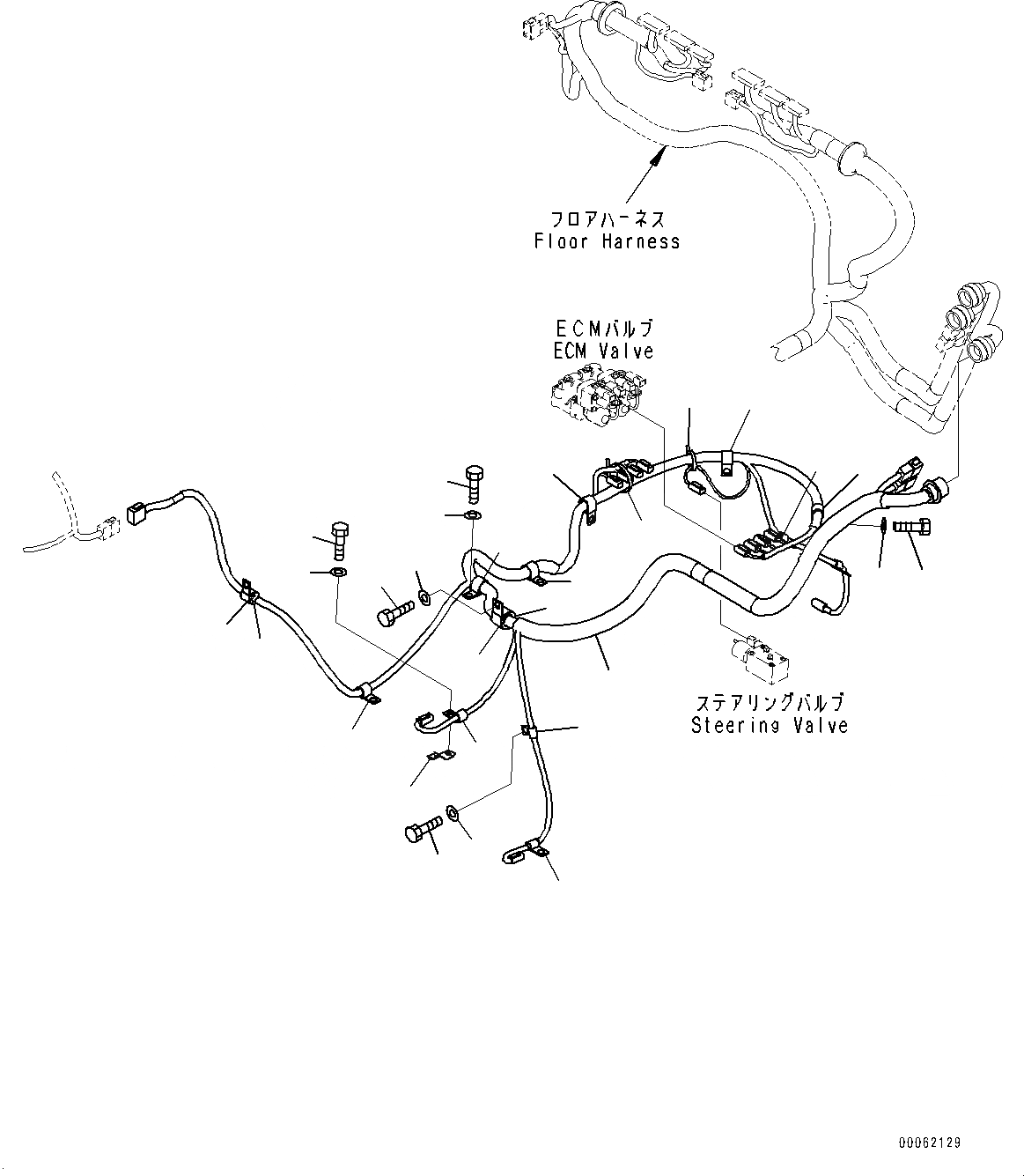 Схема запчастей Komatsu D275A-5R - ЭЛЕКТРИЧ. ПРОВОДКА ДЛЯ POWERTRAIN УПРАВЛ-Е, СИЛОВАЯ ПЕРЕДАЧА ПРОВОДКА КРЕПЛЕНИЕ (№-) ЭЛЕКТРИЧ. ПРОВОДКА ДЛЯ POWERTRAIN УПРАВЛ-Е, С ПОДДОН ДВИГ-ЛЯ И ПОДОГРЕВАТЕЛЬ ХЛАДАГЕНТА, ХОЛОДН. AREA СПЕЦ-ЯIFICATION A (- DEG C)