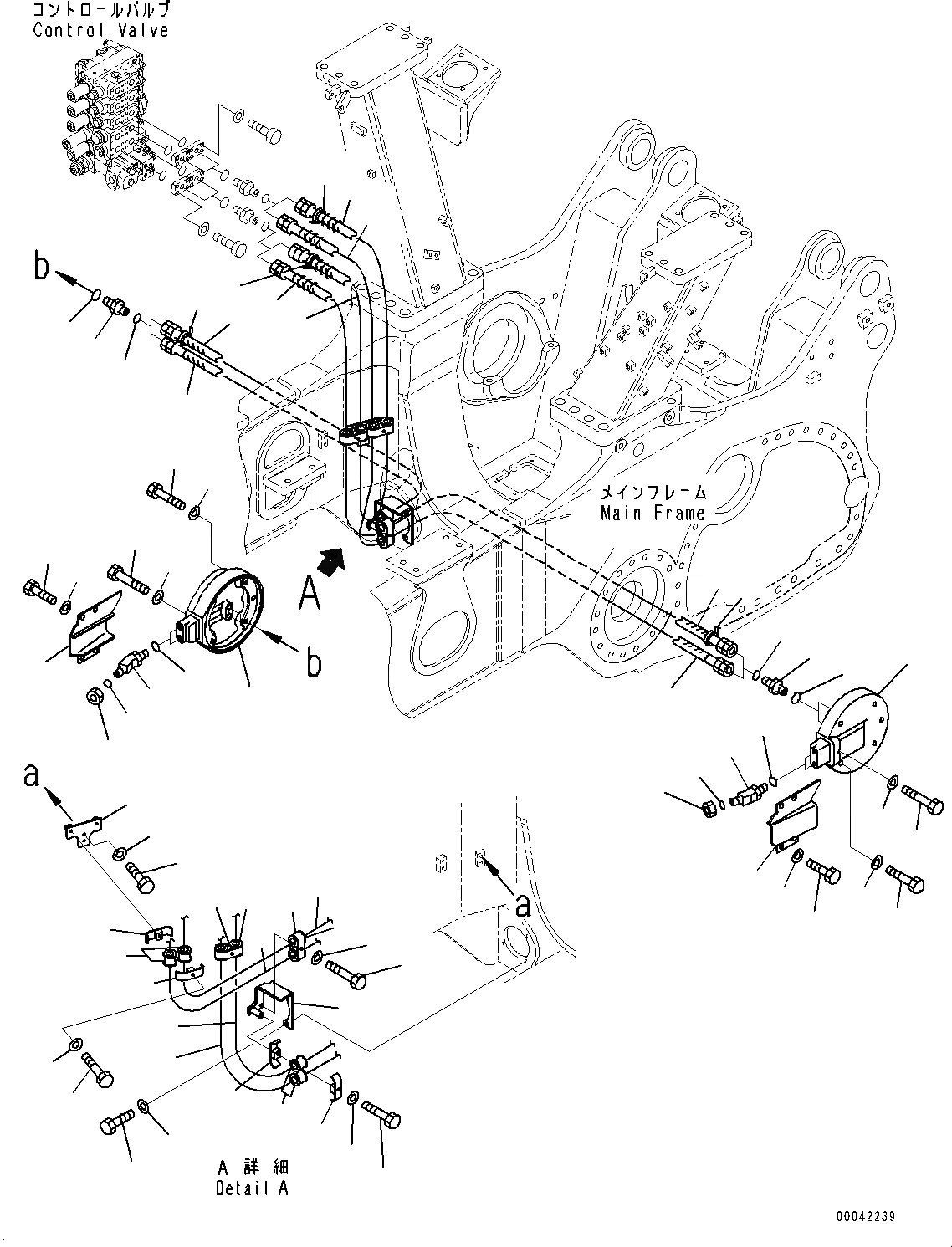 Схема запчастей Komatsu D275A-5R - DOZER ПЕРЕКОС. ОТВАЛА ТРУБЫ (№-8) DOZER ПЕРЕКОС. ОТВАЛА ТРУБЫ, ДЛЯ ОТВАЛА С ДВОЙН. ПЕРЕКОСОМ