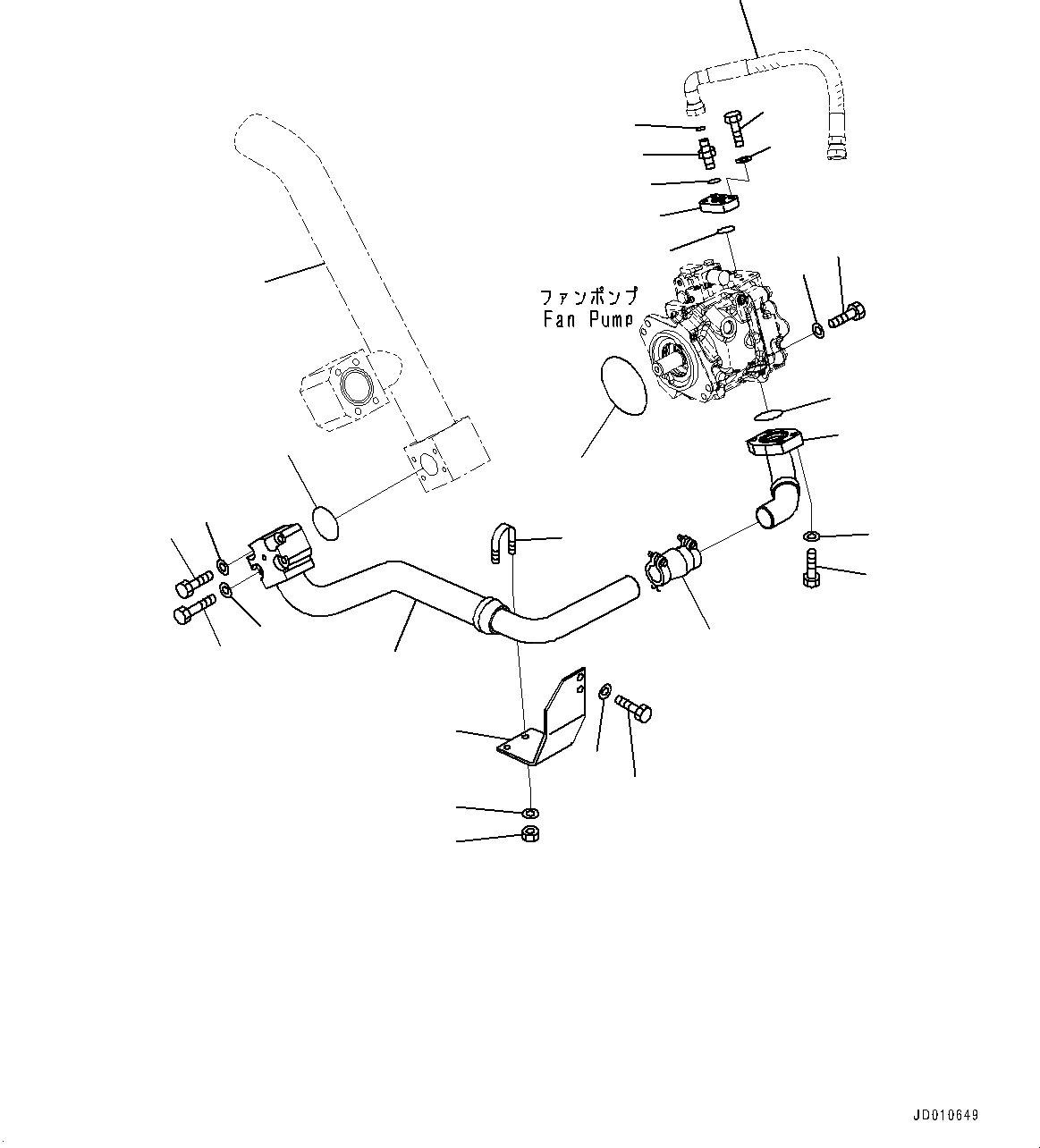 Схема запчастей Komatsu D275A-5R - ВЕНТИЛЯТОР ОХЛАЖДЕНИЯ ПРИВОД ТРУБЫ, НАСОС - КЛАПАН УСИЛИТЕЛЯ ПОТОКА (№-) ВЕНТИЛЯТОР ОХЛАЖДЕНИЯ ПРИВОД ТРУБЫ