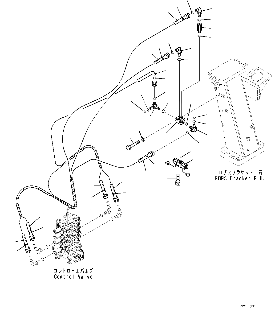 Схема запчастей Komatsu D275A-5R - ПРОПОРЦИОНАЛЬН. PRESSURE УПРАВЛ-Е (PPC) ТРУБЫ, СОЛЕНОИДНЫЙ КЛАПАН ГРУППА (№-) ПРОПОРЦИОНАЛЬН. PRESSURE УПРАВЛ-Е (PPC) ТРУБЫ, С РЫХЛИТЕЛЕМ, ДЛЯ ОТВАЛ С ДВОЙН. ПЕРЕКОСОМ