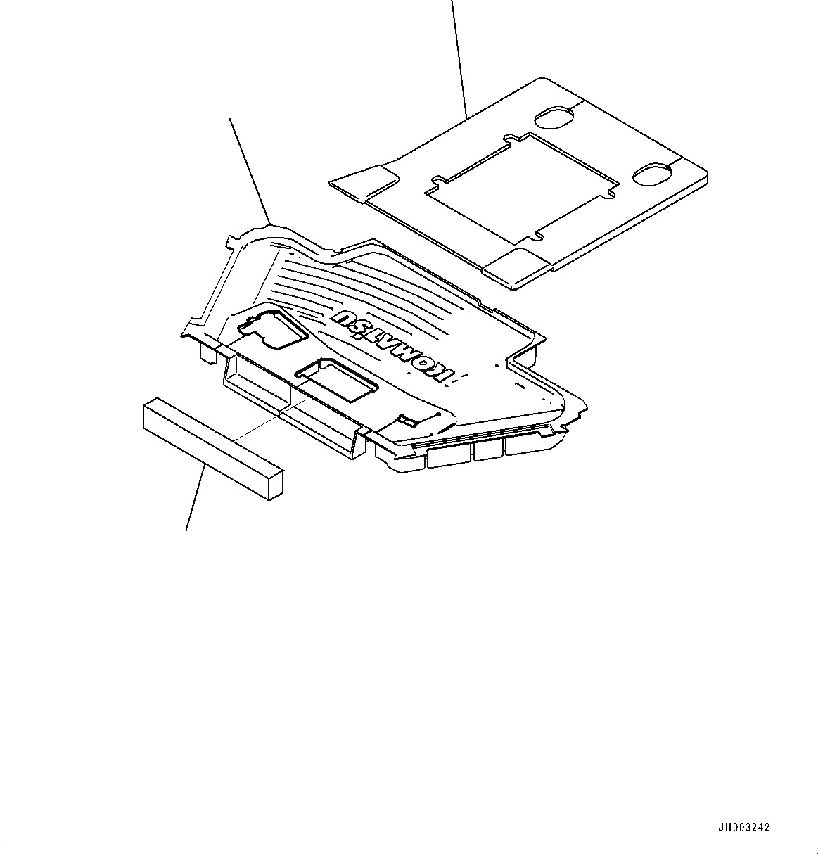 Схема запчастей Komatsu D275A-5R - ПОКРЫТИЕ ПОЛА(№-) ПОЛ МАТЕРИАЛ, ДЛЯ КАБИНЫ