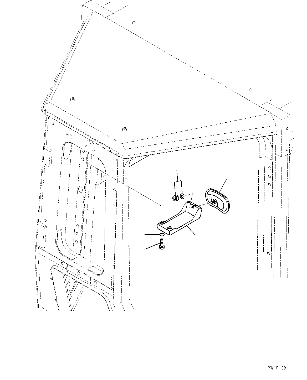 Схема запчастей Komatsu D275A-5R - ЗАДН.VIEW ЗЕРКАЛА(№-) ЗАДН.VIEW MIRROR, ЗЕРКАЛО В КАБИНЕ