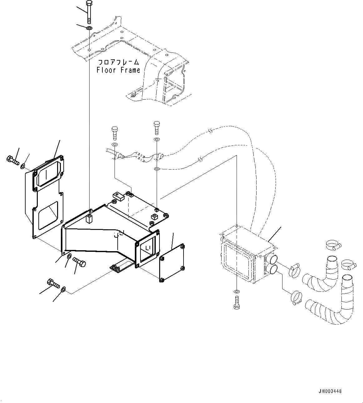 Схема запчастей Komatsu D275A-5R - ОСНОВН. КОНСТРУКЦИЯ, ОБОГРЕВАТЕЛЬ. ВОЗДУХОВОДЫ (№-) ОСНОВН. КОНСТРУКЦИЯ, С РЕГУЛИР. ГИГАНТСК. РЫХЛИТ, ДЛЯ ОТВАЛ С ДВОЙН. ПЕРЕКОСОМ, ДОПОЛН. ОБОГРЕВАТ ДЛЯ ВЫСОК. ЕМК. КАБИНА