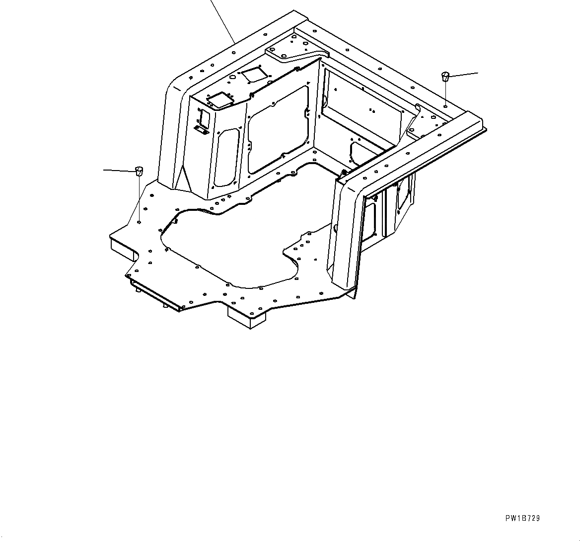 Схема запчастей Komatsu D275A-5R - ОСНОВН. КОНСТРУКЦИЯ, РАМА (№-) ОСНОВН. КОНСТРУКЦИЯ, КАБИНА - STEEL, С РЕГУЛИР. ГИГАНТСК. РЫХЛИТ