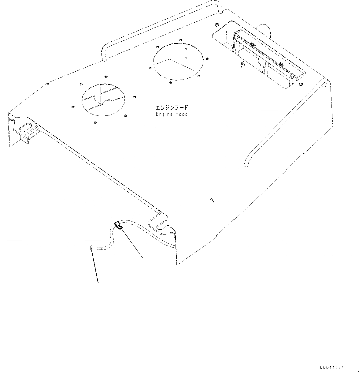 Схема запчастей Komatsu D275A-5R - КАПОТ И БОКОВ. КРЫШКА ГРУППА, КРЕПЛЕНИЕ (№-) КАПОТ И БОКОВ. КРЫШКА ГРУППА, БЕЗ БОКОВ. КРЫШКА