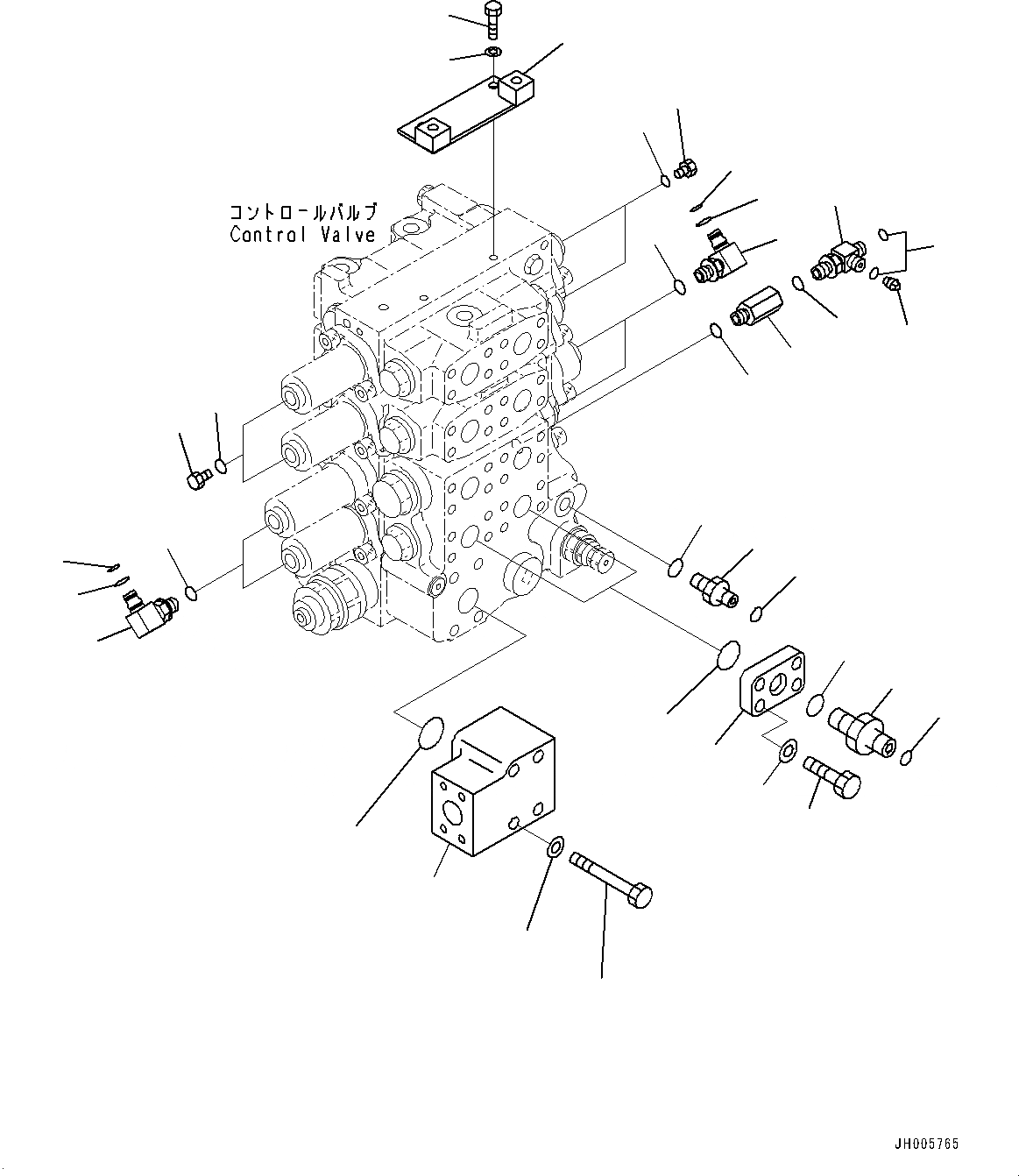 Схема запчастей Komatsu D275A-5R - КРЫЛО, УПРАВЛЯЮЩ. КЛАПАН ПАТРУБОК (№-8) КРЫЛО, БЕЗ ЗАДН. ОБОРУД-Е