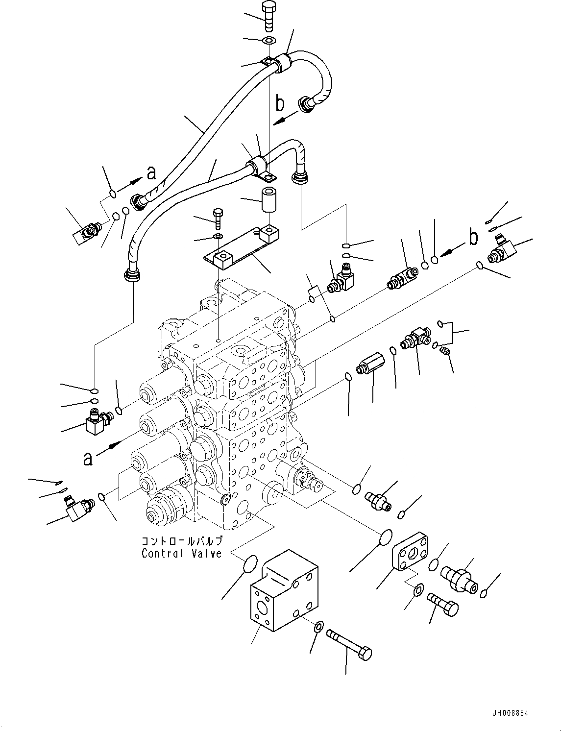 Схема запчастей Komatsu D275A-5R - КРЫЛО, УПРАВЛЯЮЩ. КЛАПАН ПАТРУБОК (№9-) КРЫЛО, БЕЗ ЗАДН. ОБОРУД-Е
