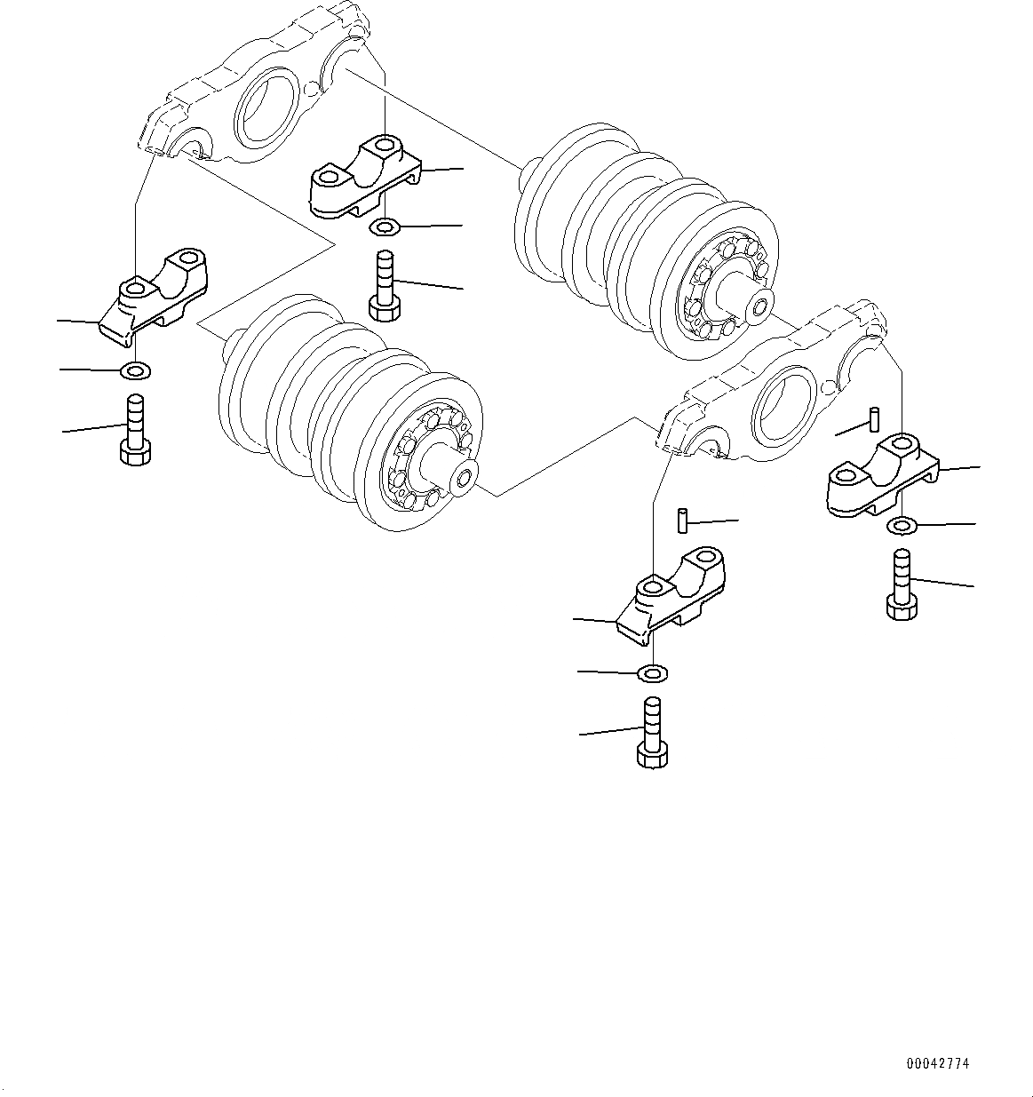 Схема запчастей Komatsu D275A-5R - ГУСЕНИЧНАЯ РАМА, THIRD ТЕЛЕЖКА, КРЫШКА, ЛЕВ. (№-8) ГУСЕНИЧНАЯ РАМА, С ПОЛН. LENGTH ЗАЩИТА ОПОРНЫХ КАТКОВ, ДЛЯ ОТВАЛ С ДВОЙН. ПЕРЕКОСОМ