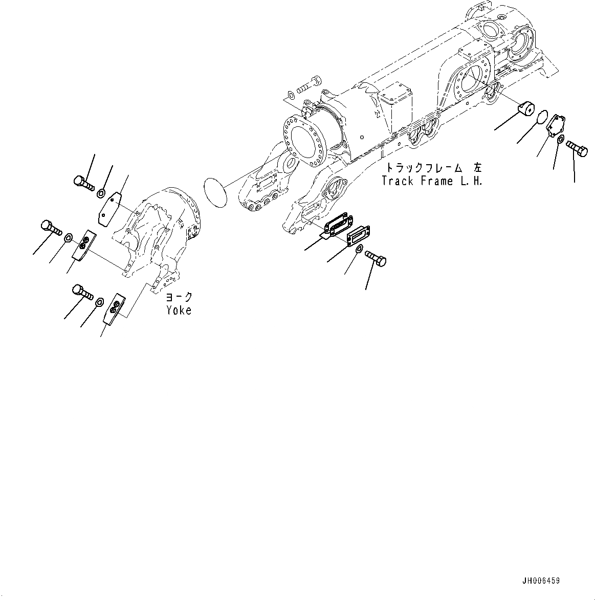 Схема запчастей Komatsu D275A-5R - ГУСЕНИЧНАЯ РАМА, ОПОРНЫЙ ЭЛЕМЕНТ ЛЕНИВЦА, ЛЕВ. (№9-) ГУСЕНИЧНАЯ РАМА, С ПОЛН. LENGTH ЗАЩИТА ОПОРНЫХ КАТКОВ