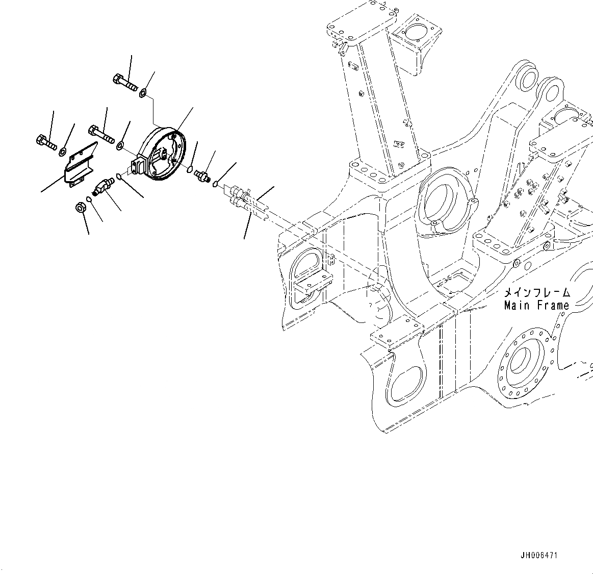 Схема запчастей Komatsu D275A-5R - ГУСЕНИЧНАЯ РАМА, ПАТРУБОК И COVER, ПРАВ. (№9-) ГУСЕНИЧНАЯ РАМА, С ЗАЩИТА ОПОРНЫХ КАТКОВ