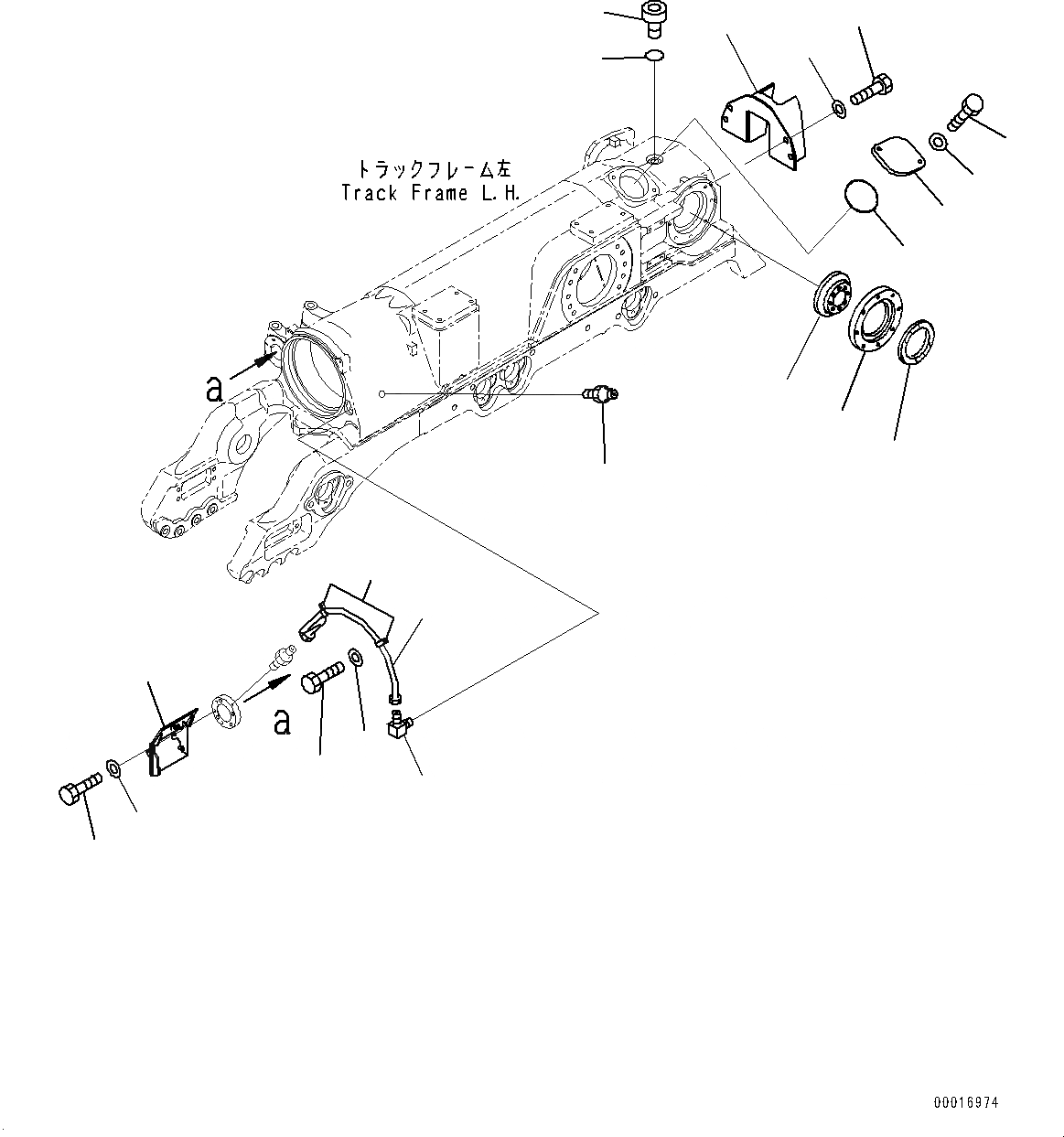 Схема запчастей Komatsu D275A-5R - ГУСЕНИЧНАЯ РАМА, ЗАДН. КРЫШКА И ТРУБКА, ЛЕВ. (№-8) ГУСЕНИЧНАЯ РАМА, С ЗАЩИТА ОПОРНЫХ КАТКОВ, ДЛЯ ОТВАЛ С ДВОЙН. ПЕРЕКОСОМ