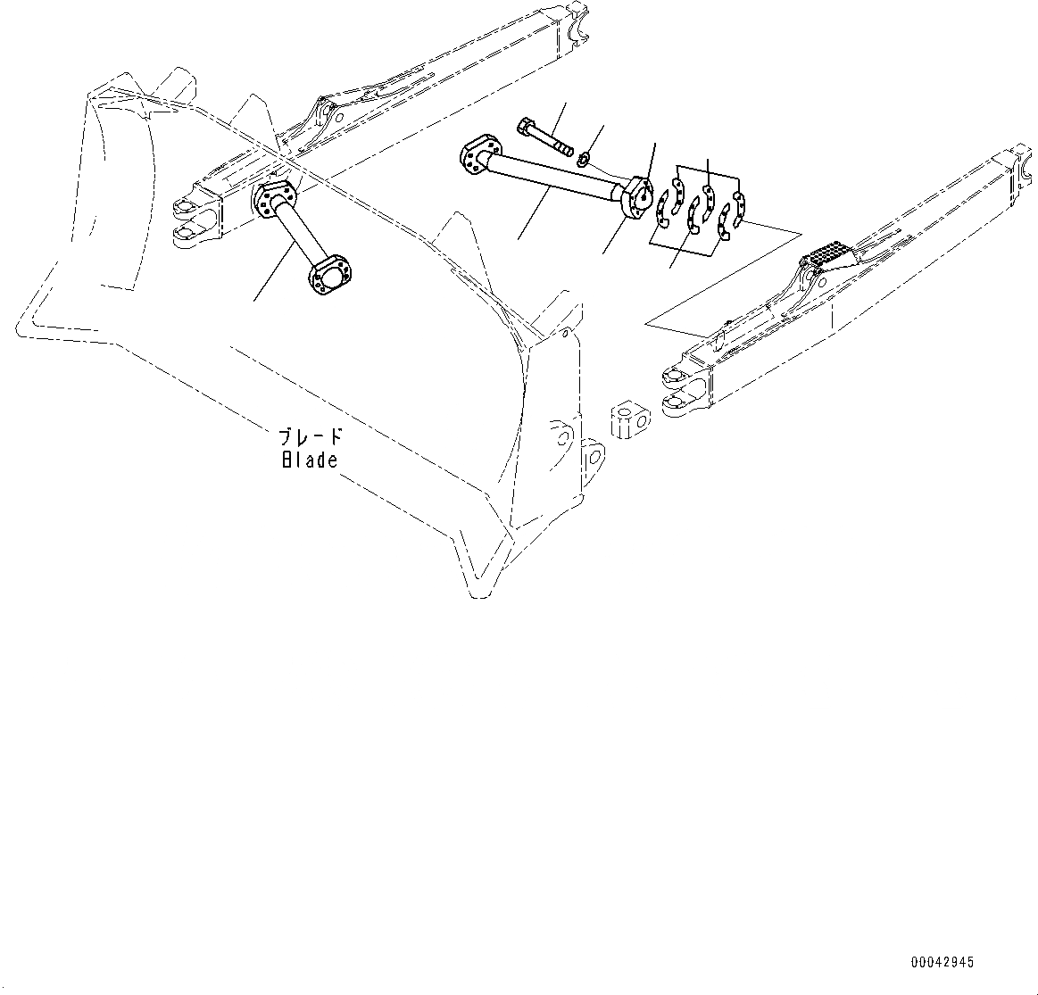 Схема запчастей Komatsu D275A-5R - DOZER РАМА, РУКОЯТЬ (№-) DOZER РАМА, ДЛЯ ПОЛУСФЕРИЧ. ОТВАЛ, U DOZER