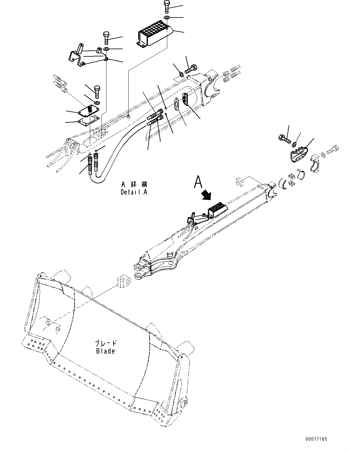Схема запчастей Komatsu D275A-5R - DOZER РАМА, ТРУБЫ COVER, ПРАВ. (№-) DOZER РАМА, ДЛЯ УСИЛ. SIGMADOZER