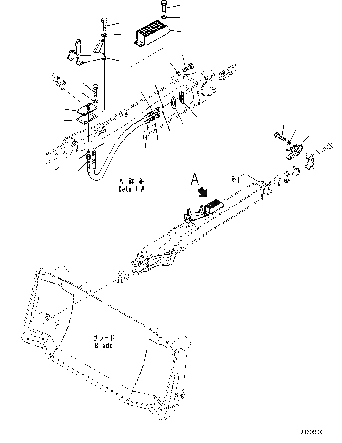 Схема запчастей Komatsu D275A-5R - DOZER РАМА, ТРУБЫ COVER, ПРАВ. (№-) DOZER РАМА, ДЛЯ УСИЛ. SIGMADOZER, WEAR RESISTING ВТУЛКА