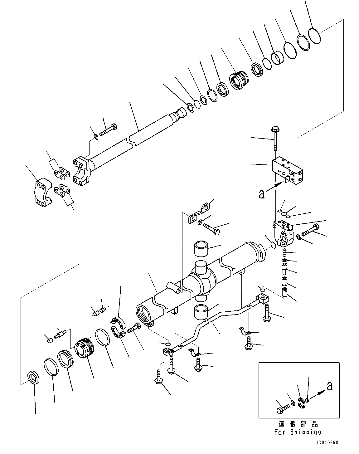 Схема запчастей Komatsu D275A-5R - DOZER ЦИЛИНДР ПОДЪЕМА ОТВАЛА, ПРАВ. (№-) DOZER ЦИЛИНДР ПОДЪЕМА ОТВАЛА